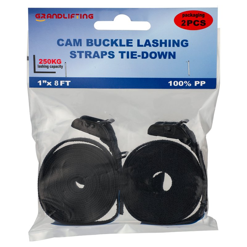 In Stock 1" 25mm 500kg Cam Buckle Tie Down Kayak Car Roof Cargo Lashing Cam Lock Metal Buckle Strap Tie Down Strap