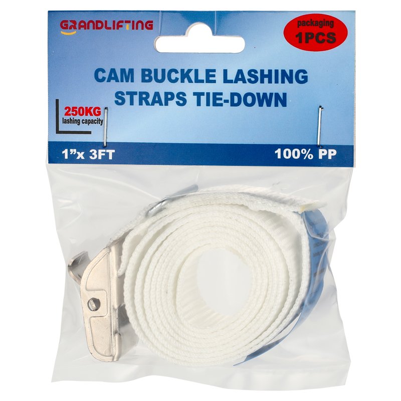 In Stock 1" 25mm 500kg Cam Buckle Tie Down Kayak Car Roof Cargo Lashing Cam Lock Metal Buckle Strap Tie Down Strap