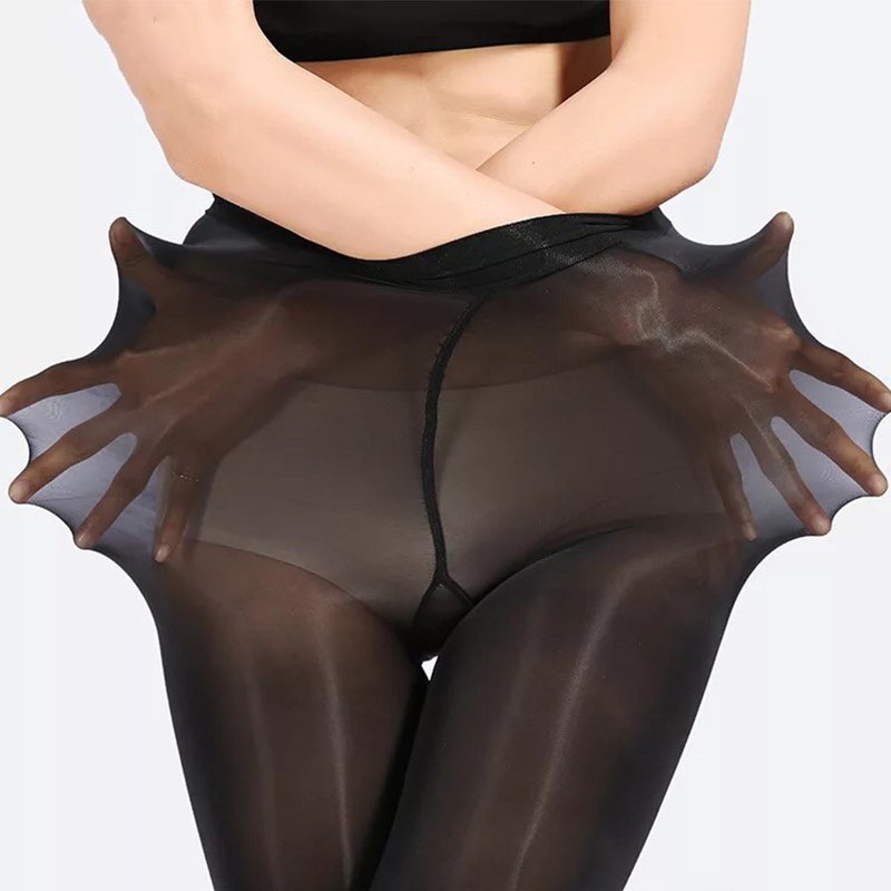 Women's sexy Shiny Sheer Tights High Waist Silk Comfort Oil Shimmery Nylons Pantyhose Solid Transparent compression stockings