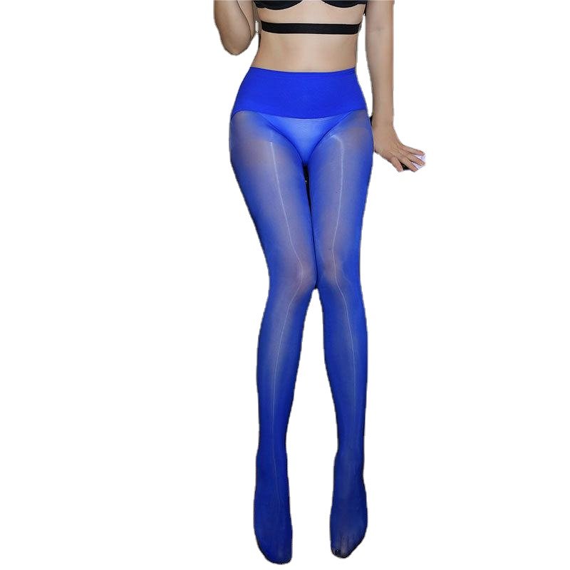 Women's sexy Shiny Sheer Tights High Waist Silk Comfort Oil Shimmery Nylons Pantyhose Solid Transparent compression stockings