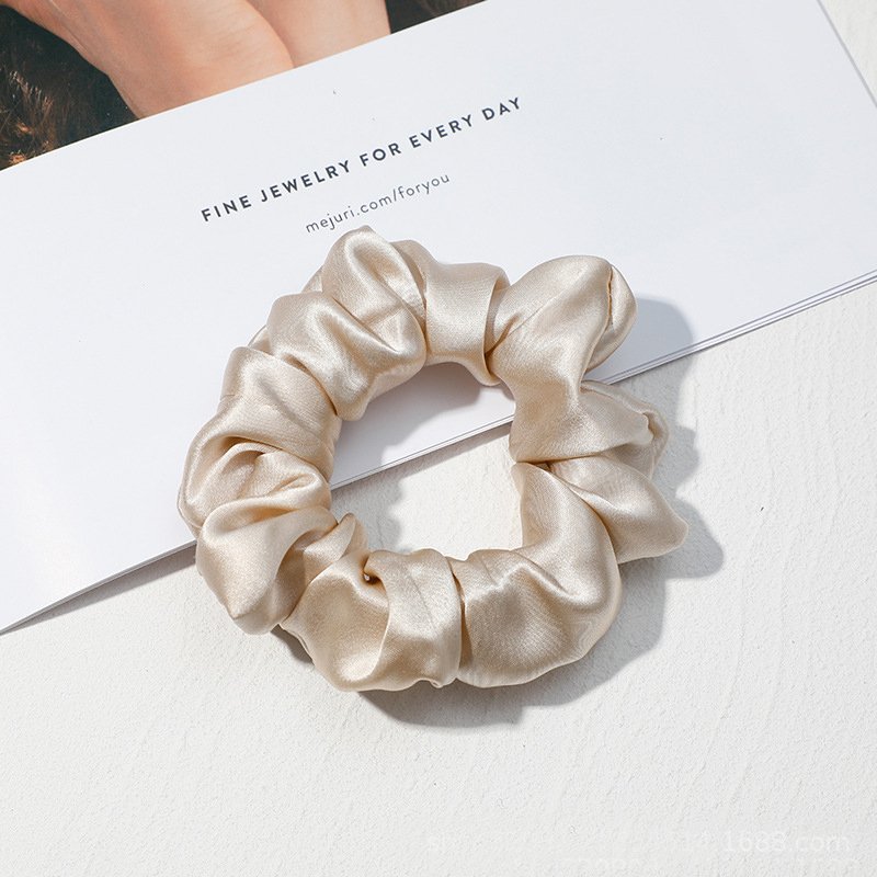 Wholesale 19mm Mulberry Silk Hair Scrunchies Fashionable 100% Silk Tie Slip Elastic Hair Accessories