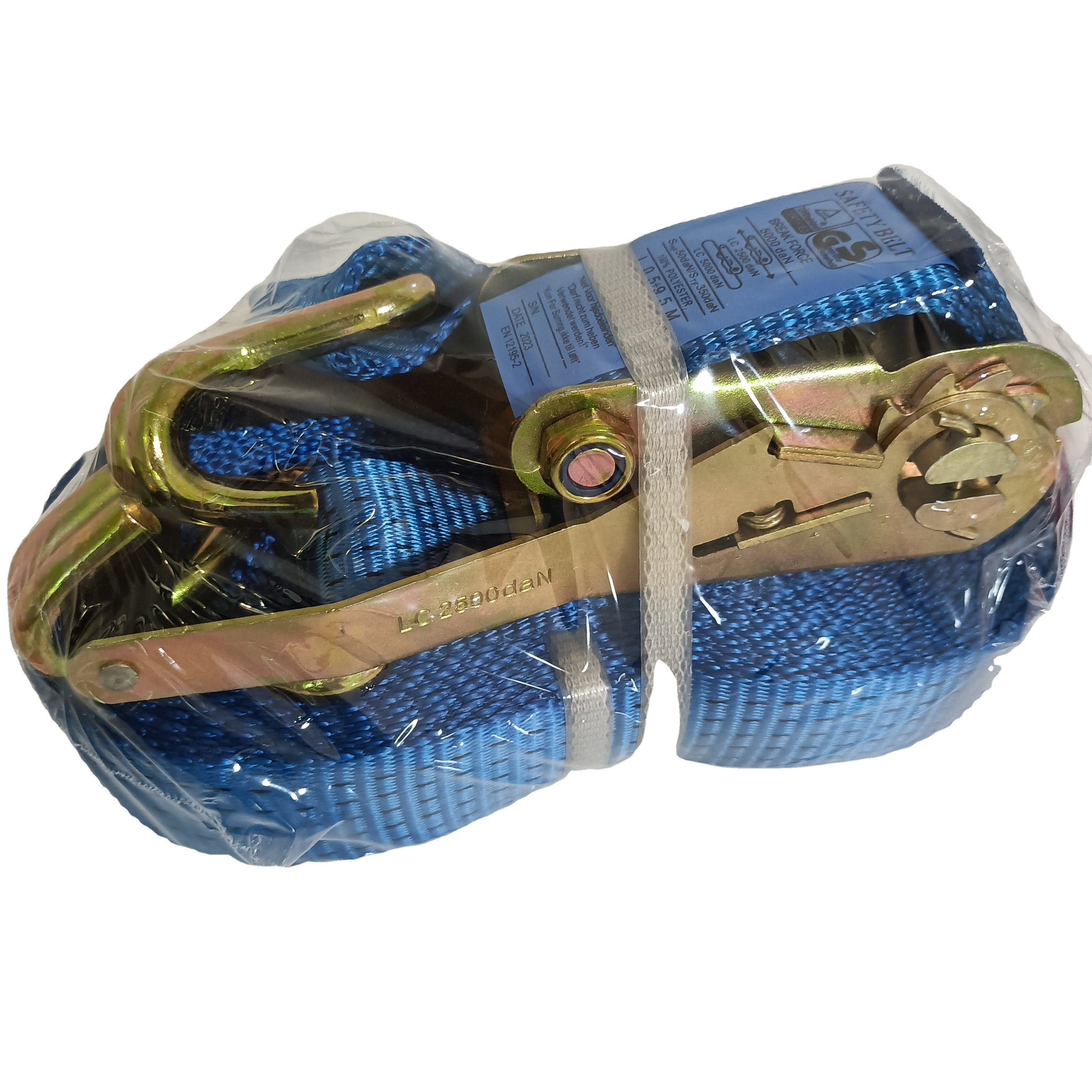 Custom Size Heavy Duty 2 Inch Ratchet Strap with J Hook Long Wide Handle PE Material Cargo Lashing Belt Tie down Strap