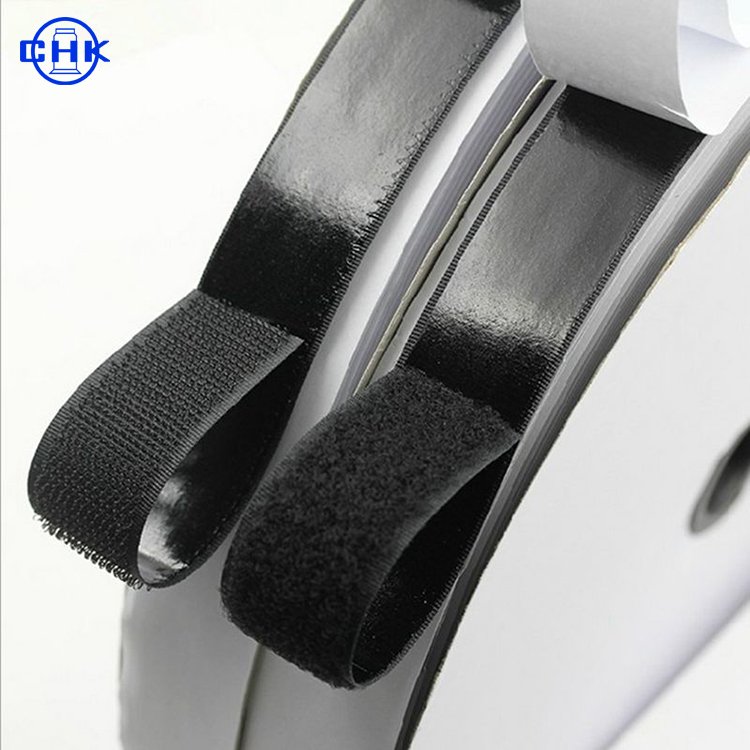 Custom Color Long Hook And Loop Strap Self-adhesive Adjustable Hook And Loop Tie