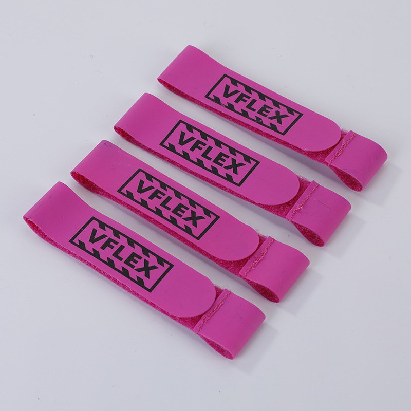 Black Non-Slip Hook And Loop Battery Tie Durable Fastening Strap Hook and Loop Strap with Silicone
