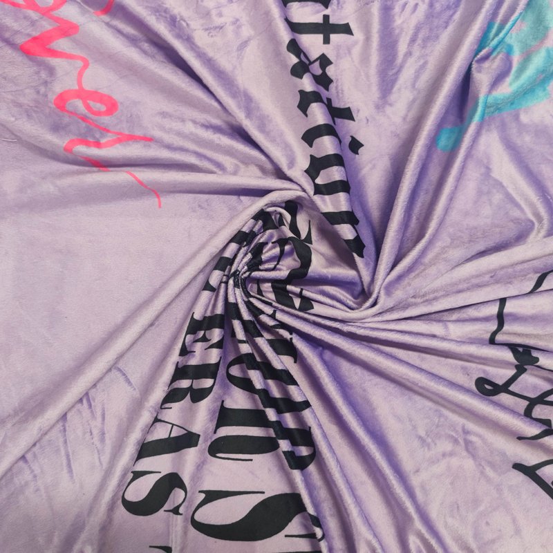 Baby Blanket Print Minky Fabric Digital Cartoon 100% Polyester Super Soft Minky Fleece Tie Dyed Customized Color Designs