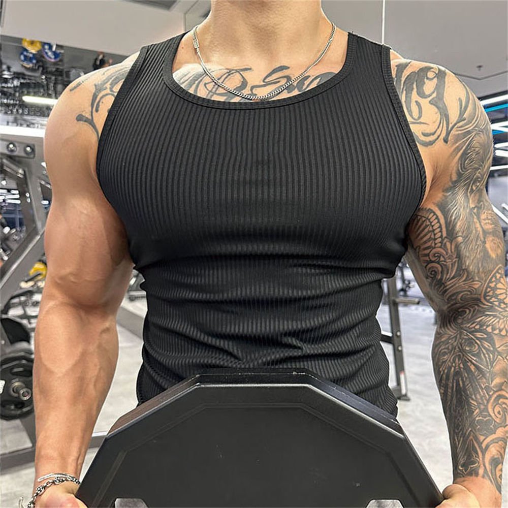 Pack of 3 Men plus size men's tank tops men stringer tank top bodybuilding premium ribbed tank top