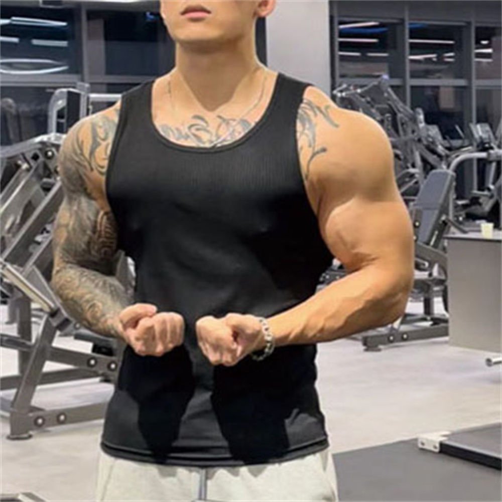 Pack of 3 Men plus size men's tank tops men stringer tank top bodybuilding premium ribbed tank top