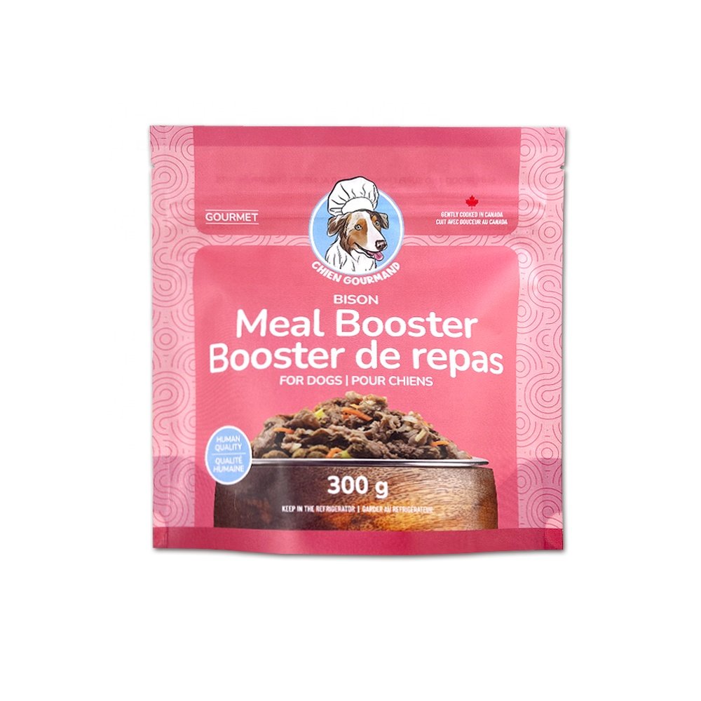 Custom print transparent plastic packaging bags resealable stand up zip lock mylar bags for 300g pet food dog treats