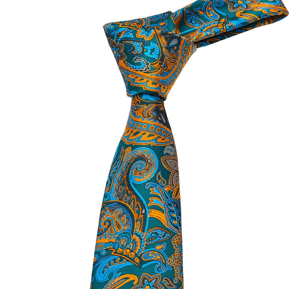 YiLi Factory Custom Made Microfiber Polyester Woven Paisley Floral Jacquard Tie