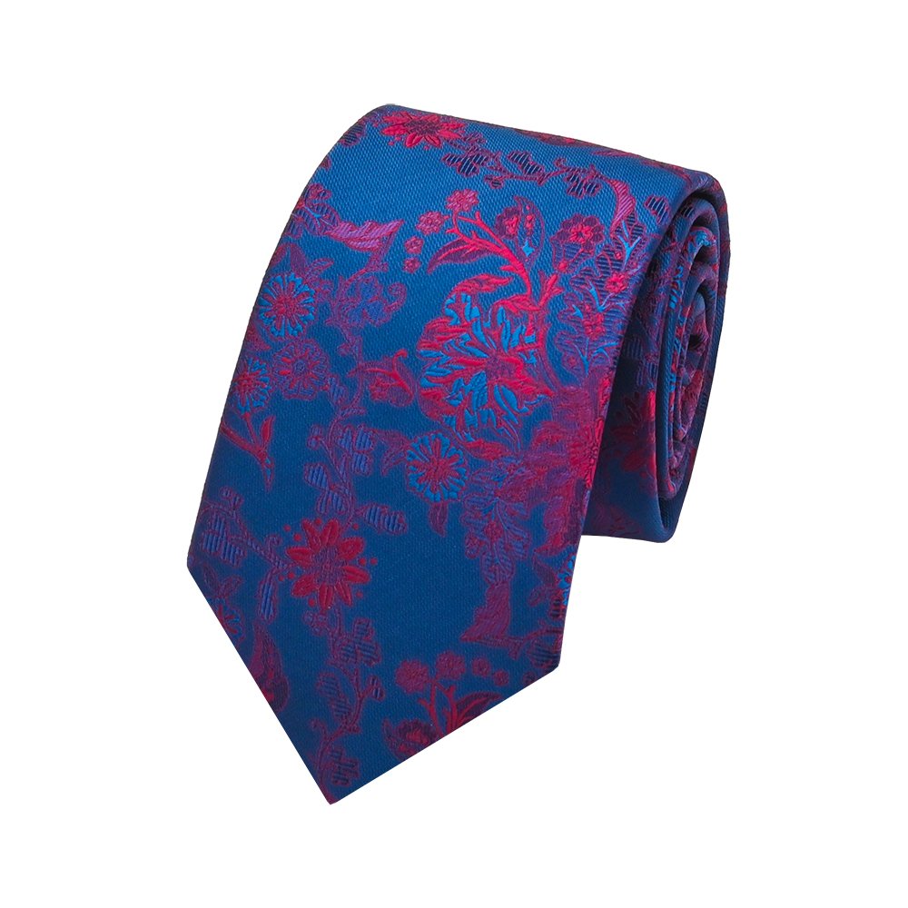 YiLi Factory Custom Made Microfiber Polyester Woven Paisley Floral Jacquard Tie