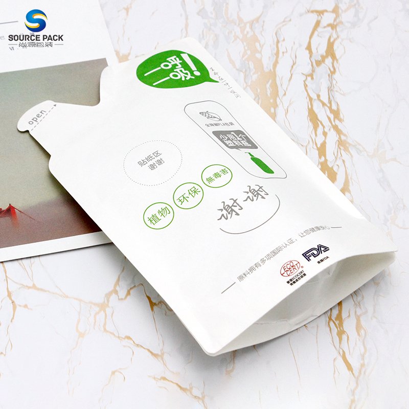 Ziplock Brown White Kraft Craft Paper Standing Up Pouches Food Packaging Zipper Bags