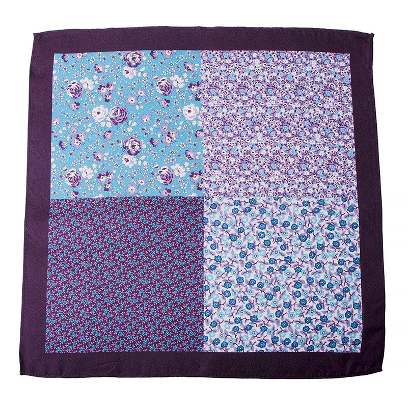 Hamocigia Custom Handmade Men 100% Silk Printing Paisley Hanky Pocket Squares
