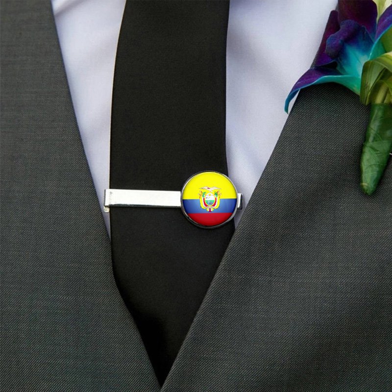 80 Models Caribbean Ecuador Flag Map Tie Clip Lapel Pin Ring Brooch Cuff Link Necklace Bracelet Earrings Key Chain Jewelry Set