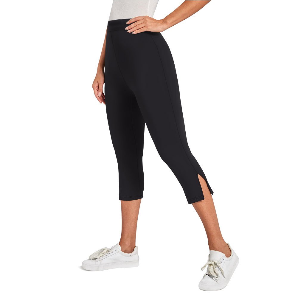 High-Waisted 7/8 Length Women Yoga Leggings Custom Logo Summer Lightweight Stretch Fitness Pants Breathable Capri Sports