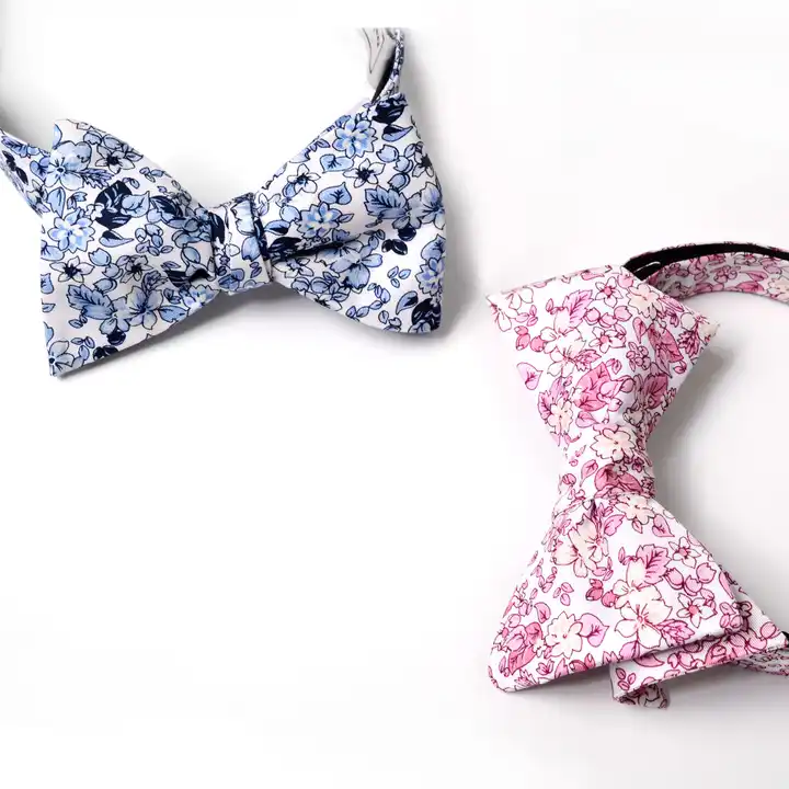 Factory Direct Sales OEM Service Men's Bowties Best Design 100% Silk Printed Flower Pattern Fashionable Bow Tie