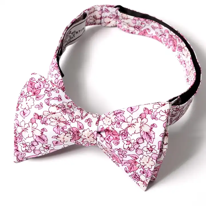 Factory Direct Sales OEM Service Men's Bowties Best Design 100% Silk Printed Flower Pattern Fashionable Bow Tie
