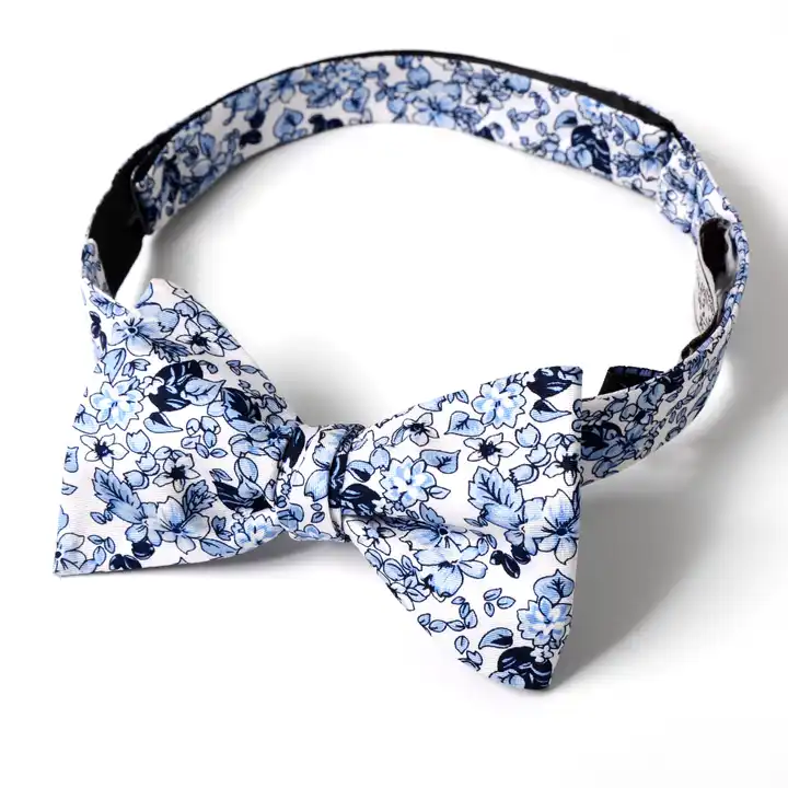 Factory Direct Sales OEM Service Men's Bowties Best Design 100% Silk Printed Flower Pattern Fashionable Bow Tie