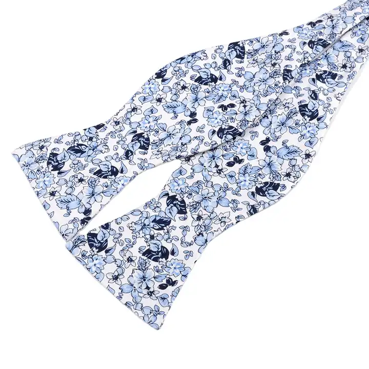 Factory Direct Sales OEM Service Men's Bowties Best Design 100% Silk Printed Flower Pattern Fashionable Bow Tie