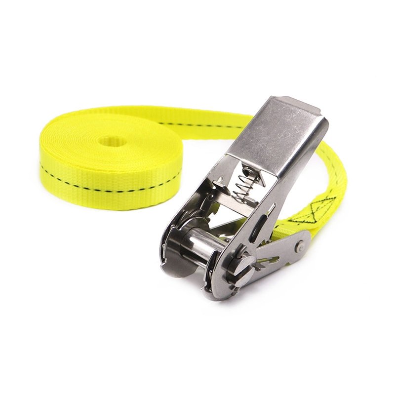 1"25mm 800kgs Heavy Duty 304 Stainless Steel Ratchet Buckle Truck Cargo Lashing Belt Endless Rachet Tie Down Straps
