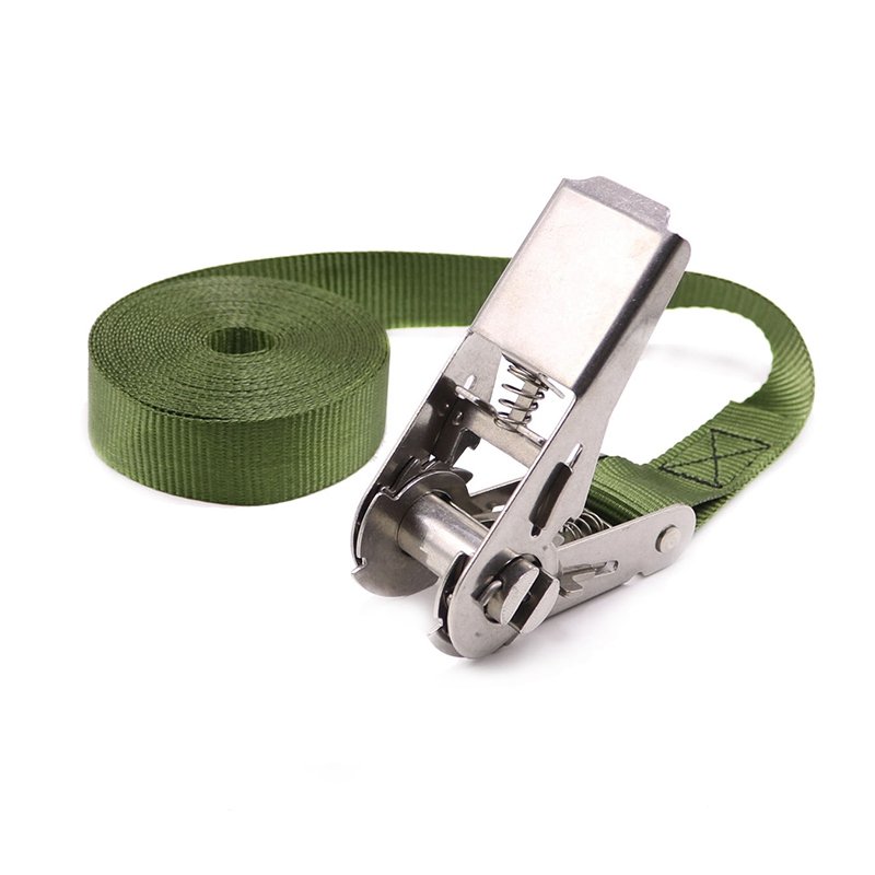 1"25mm 800kgs Heavy Duty 304 Stainless Steel Ratchet Buckle Truck Cargo Lashing Belt Endless Rachet Tie Down Straps