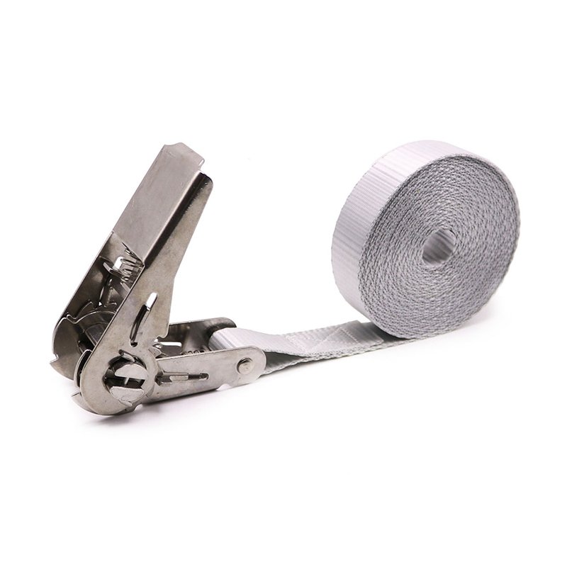1"25mm 800kgs Heavy Duty 304 Stainless Steel Ratchet Buckle Truck Cargo Lashing Belt Endless Rachet Tie Down Straps