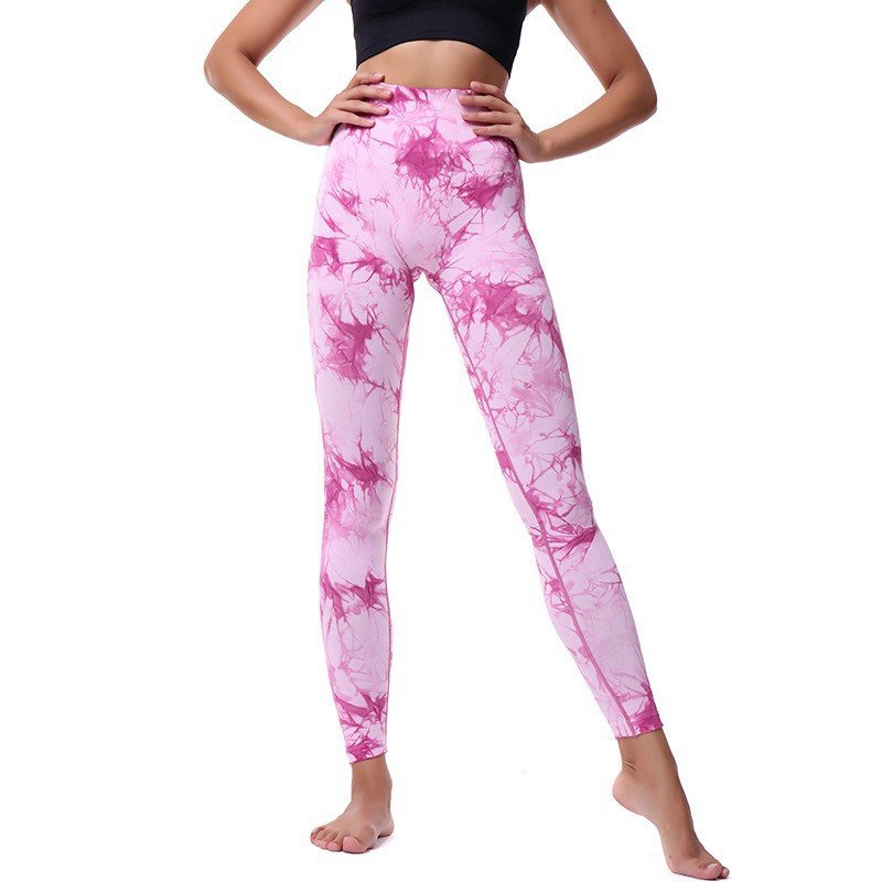 Seamless Leggings Tie Dye yoga pants high waist tights leggings for women
