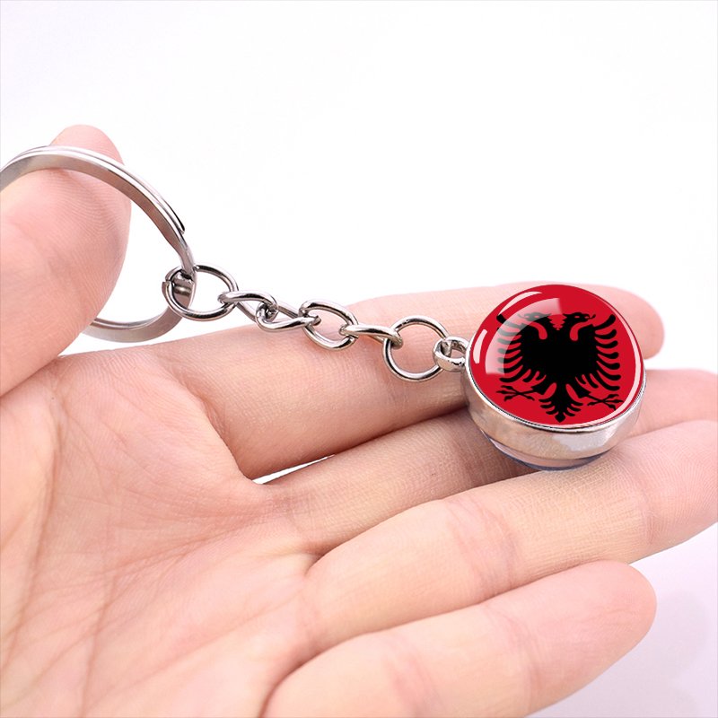 80 Models Albania Flag Map Tie Clip Lapel Pin Ring Brooch Cuff Link Necklace Bracelet Earrings Key Chain Albanian Jewelry Set