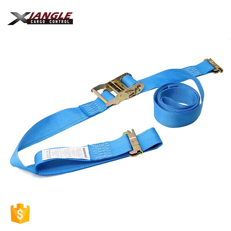 2 inch 4500lbs 50mm Heavy duty polyester e track ratchet tie down strap cargo lashing straps