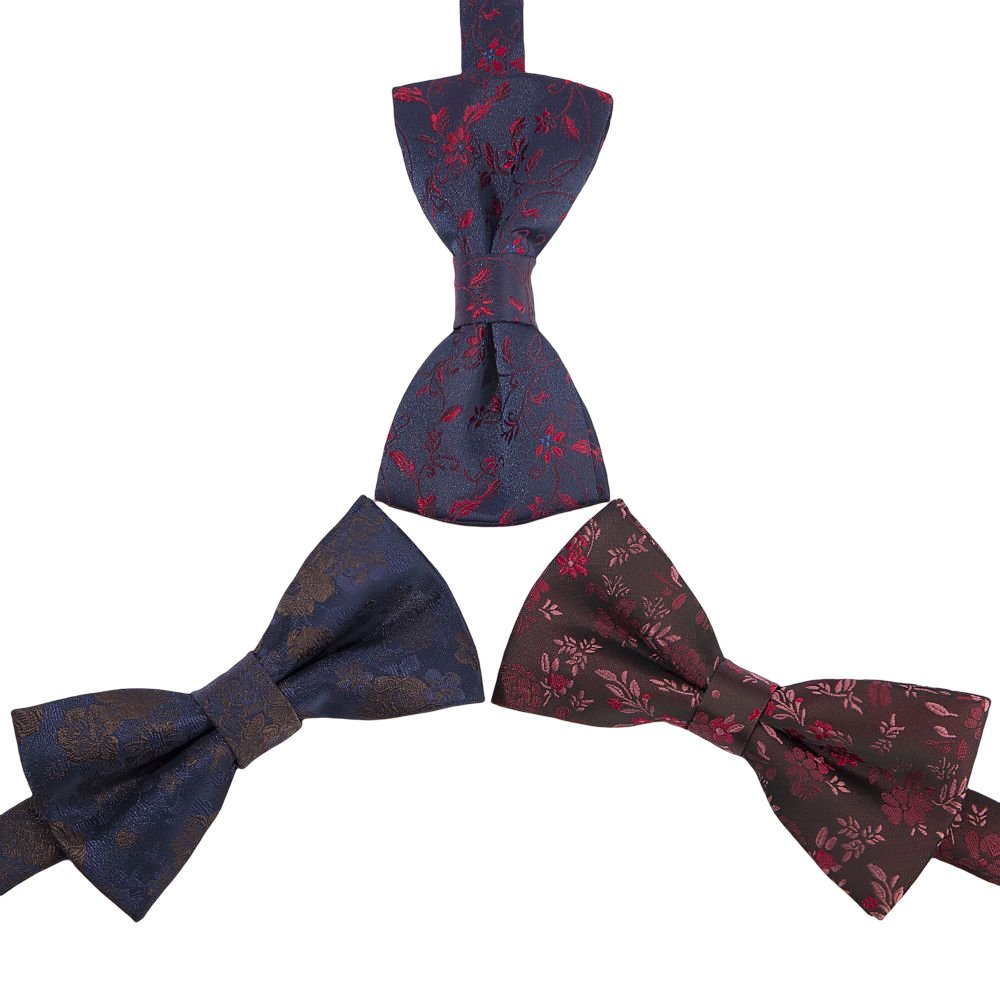 YiLi China Manufacturing Men Floral 100% Silk Woven Handmade Collar Bow Tie