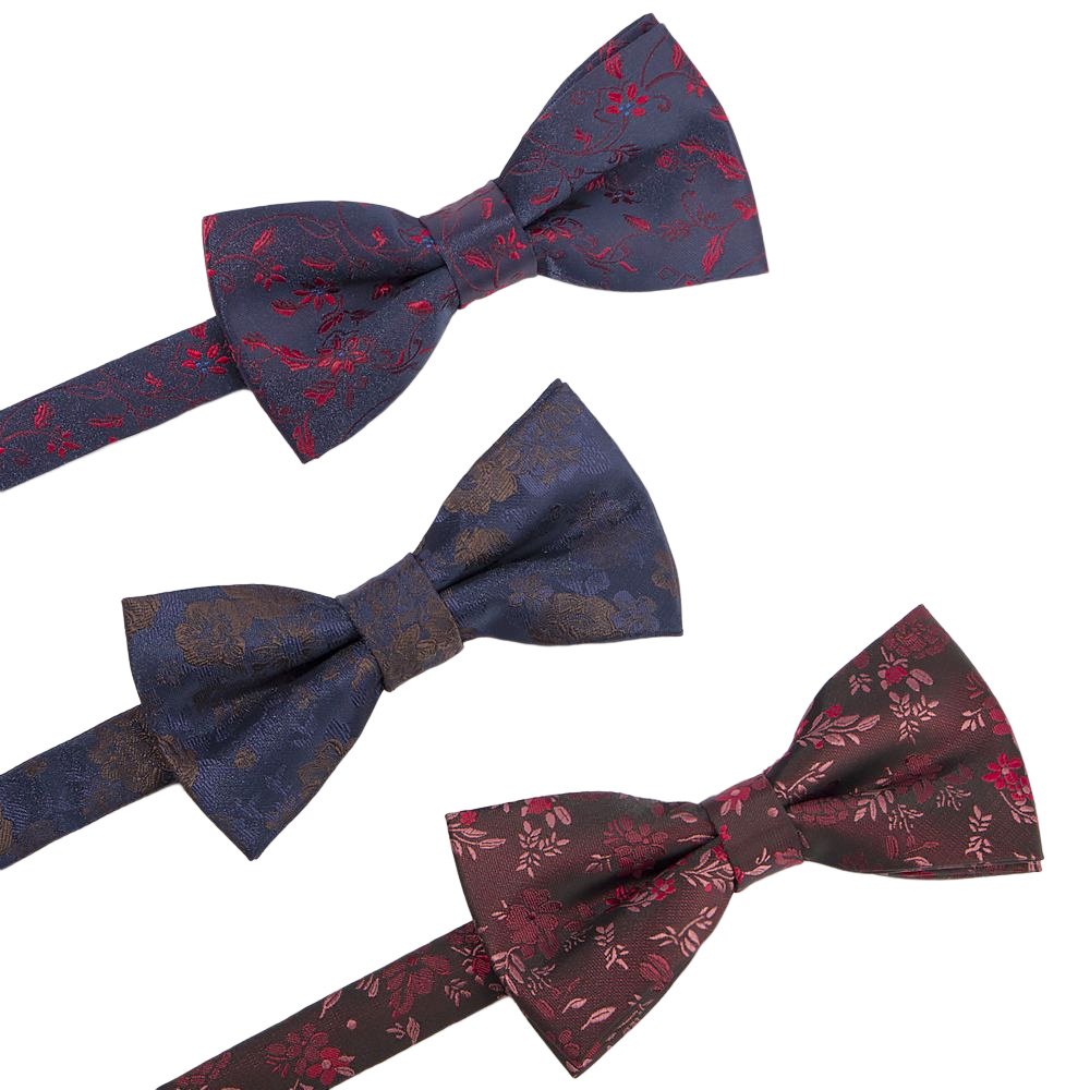 YiLi China Manufacturing Men Floral 100% Silk Woven Handmade Collar Bow Tie