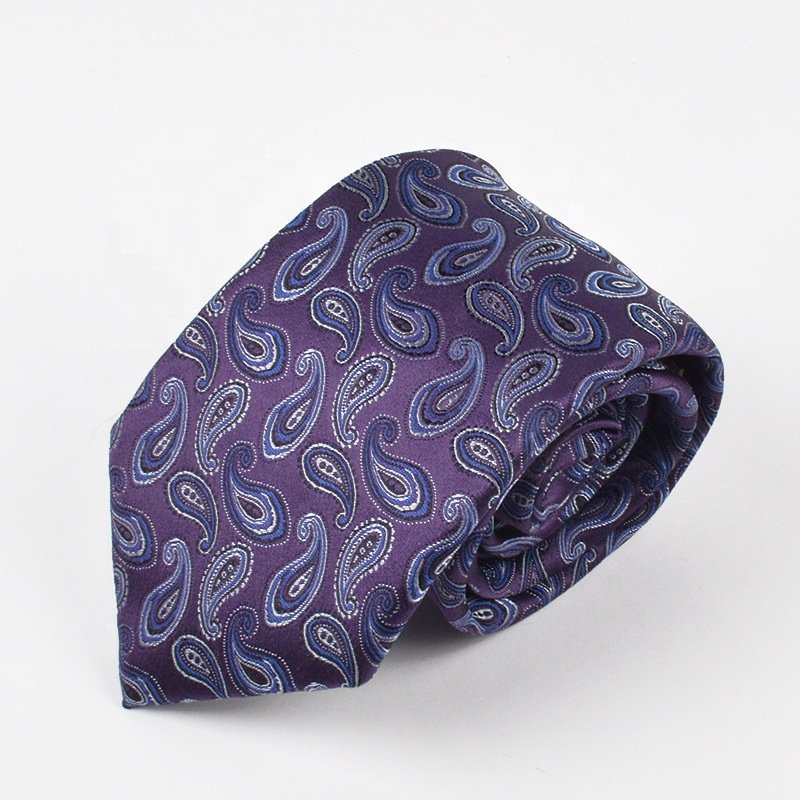 China Supplier Luxury Necktie Custom Logo 100% Silk Woven Print Tie For Men