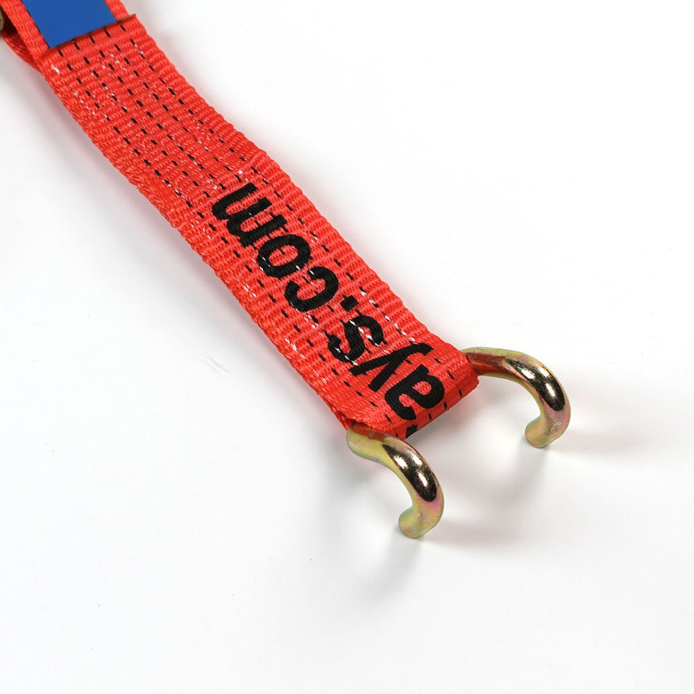 Ropenet factory supply Heavy Duty Tie Down Straps TOP Quality polyester Truck Ratchet Cargo Lashing Strap with U Hook