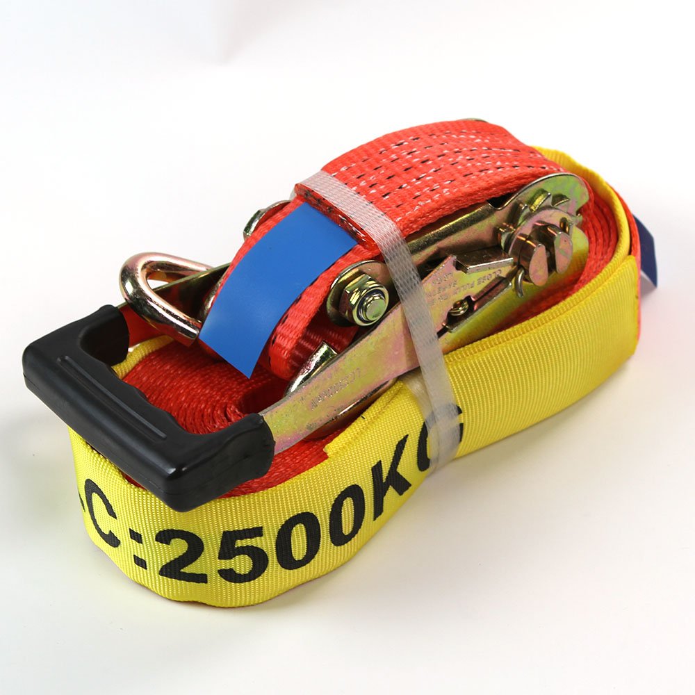 Ropenet factory supply Heavy Duty Tie Down Straps TOP Quality polyester Truck Ratchet Cargo Lashing Strap with U Hook