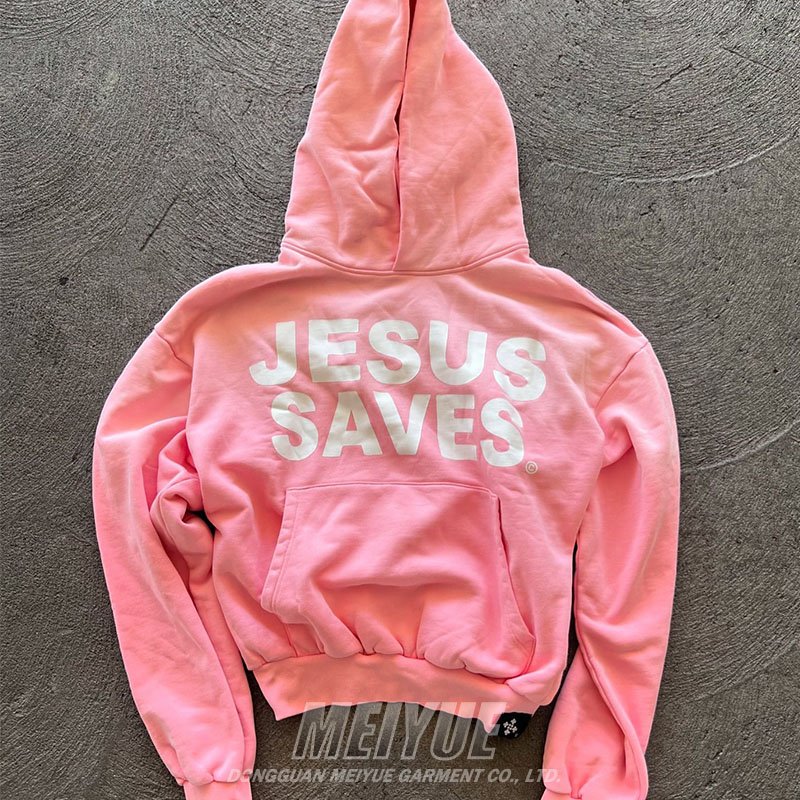 Custom Vintage Gradient Color Acid Wash Pullover Drop Shoulder Hoodie Men Heavyweight Screen Print Streetwear Hoodies 500 Gsm
