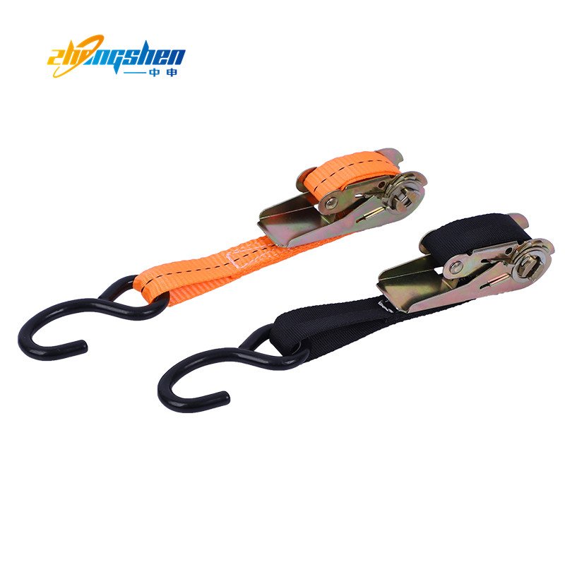 Wholesale Cargo Lashing Ratchet Tie Down Strap Handle Ratchet Strap with Coated Rubber 1" 25 mm 1000 kg