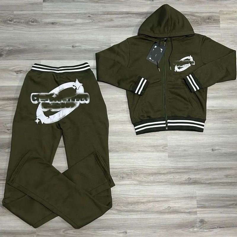 Embroidery Cotton Sweat Suits Thick Unisex 2 Piece Sweat Sets Mens Sweatsuits Set With Hoodie Casual Sets