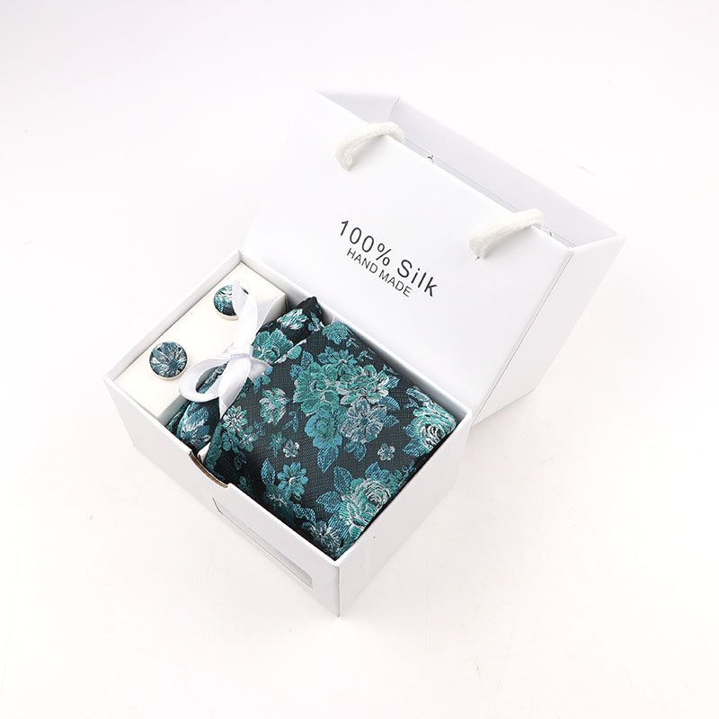 New men's tie square scarf cufflink gift box men's formal business fashion tie
