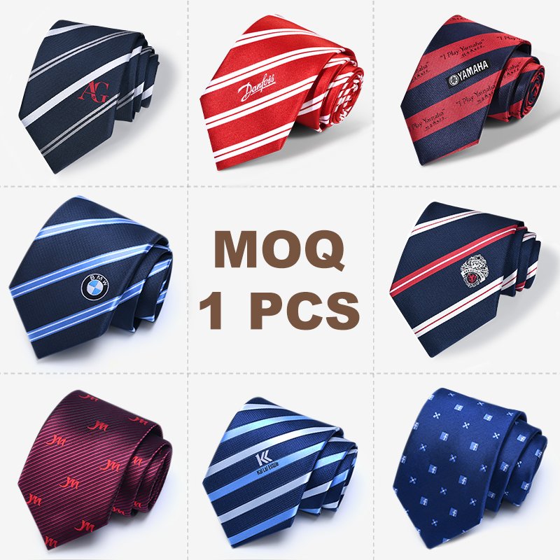 Private Label OEM Rich Blue Gold Polka Dot Ties Silk Material Ties Men Custom Logo Necktie