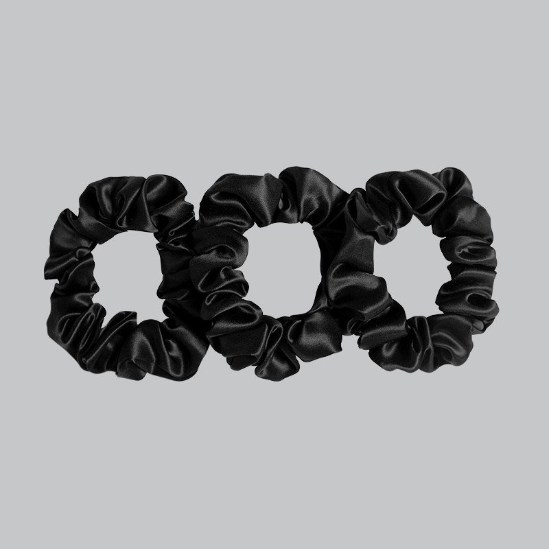 discount silk hair tie pink black ivory 19mm 3.5cm 100% pure mulberry silk scrunchies