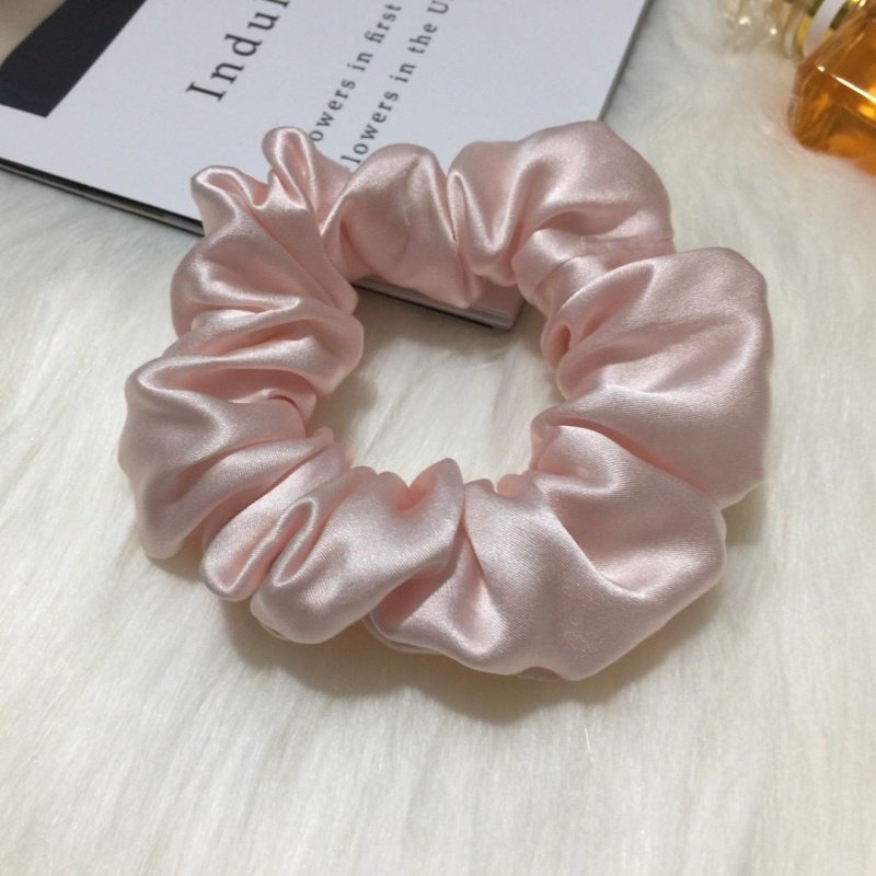discount silk hair tie pink black ivory 19mm 3.5cm 100% pure mulberry silk scrunchies