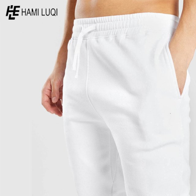 Fitness gym casual custom logo Men's Pants & Trousers plain colors white sweatpants joggers pants printed men sweatpants