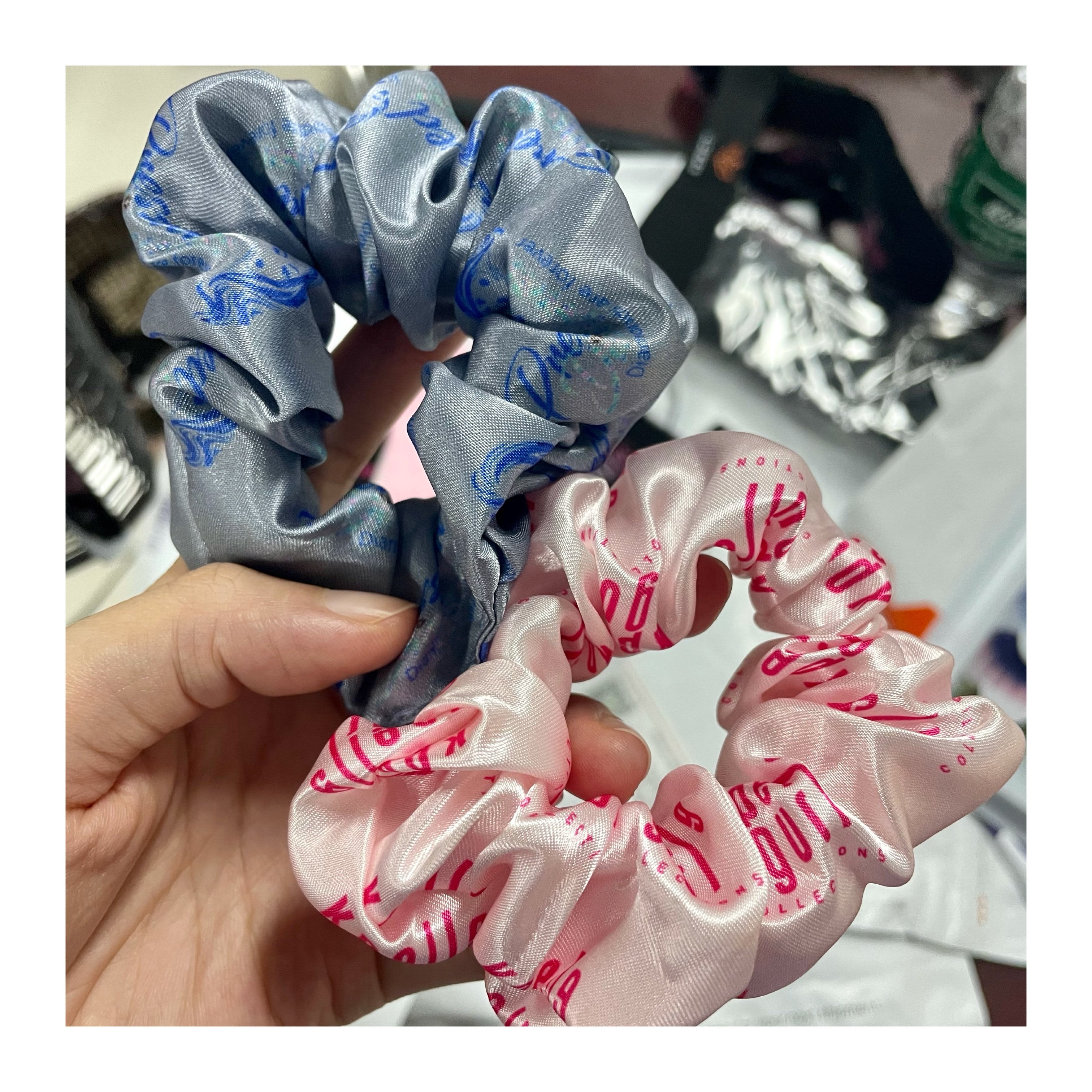 Wholesale hair scrunchies accessories for girls satin silk elastic hair tie bands