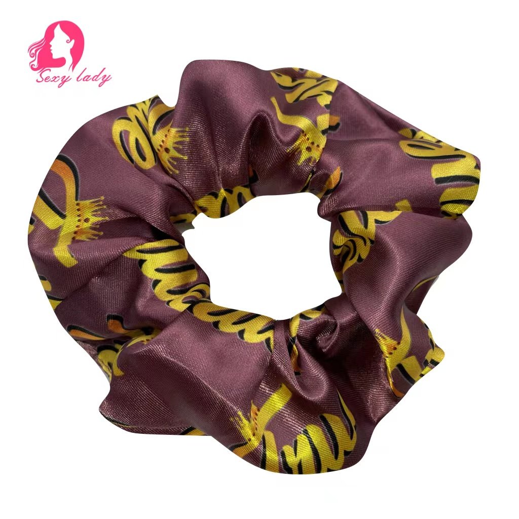 Wholesale hair scrunchies accessories for girls satin silk elastic hair tie bands