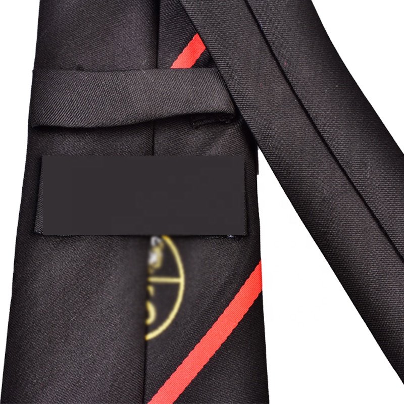 wholesale high quality hand made custom logo clip on polyester neck ties for school