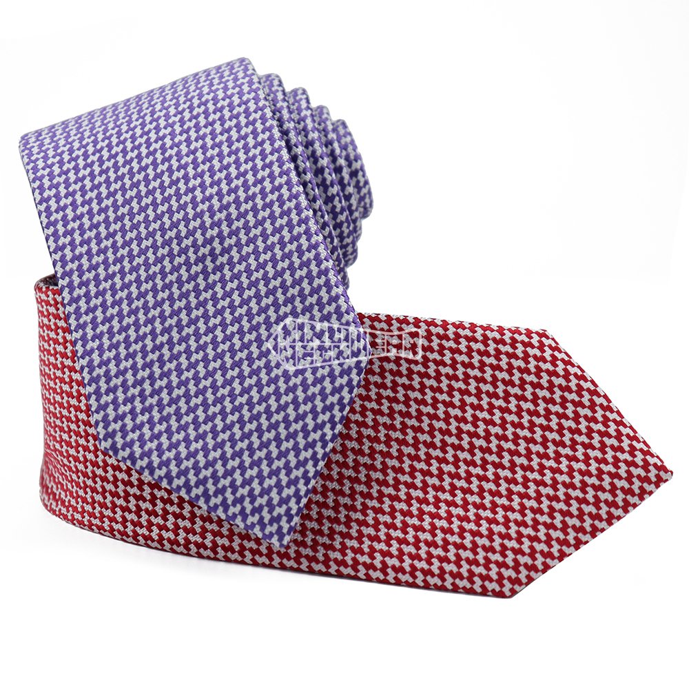 Custom Red White Herringbone Wholesale Business Suits Accessories Woven Designer Neckties Men Fashion Ties For Men