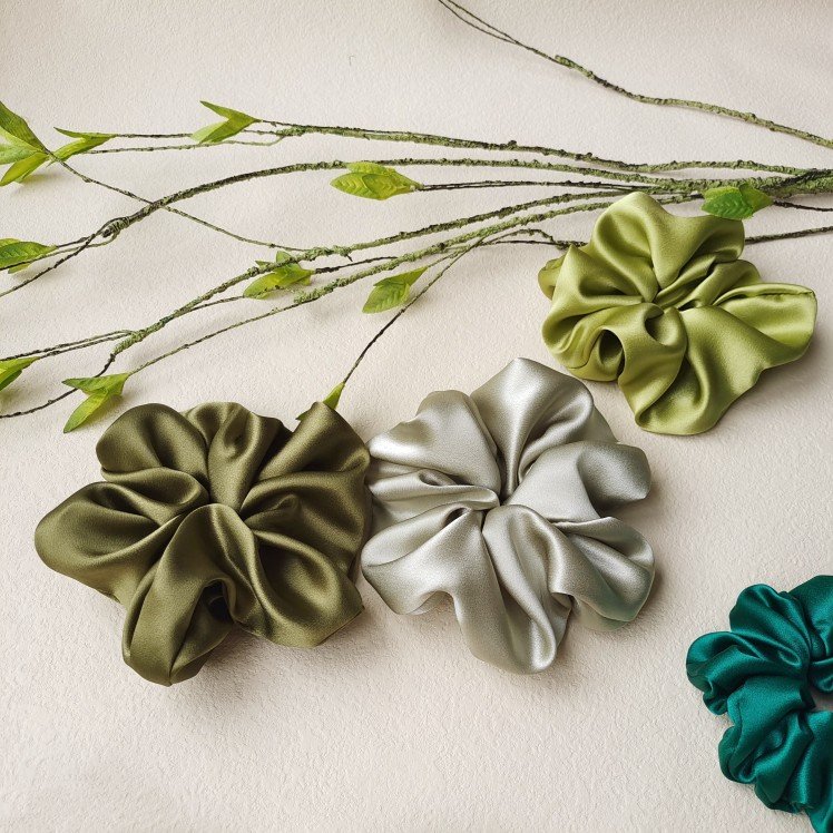 New Arrival Multi Color 22momme 100% Silk Scrunchies Hair Tie