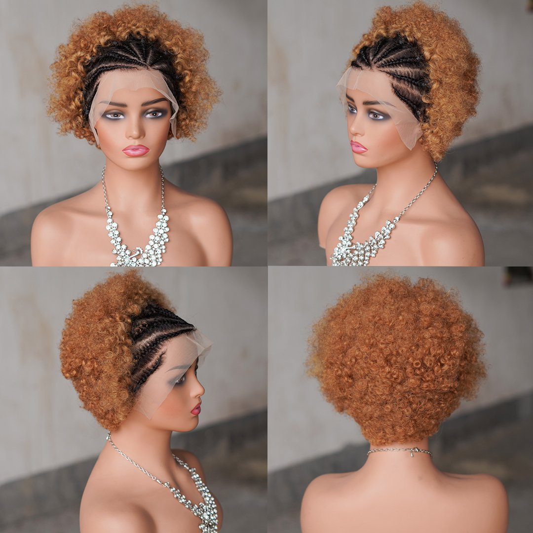 Wholesale Glueless Braid Wigs Natural 100 Virgin Human Hair Lace Front Wig, Transparent 13x4 Lace Braided Wigs For Black Women