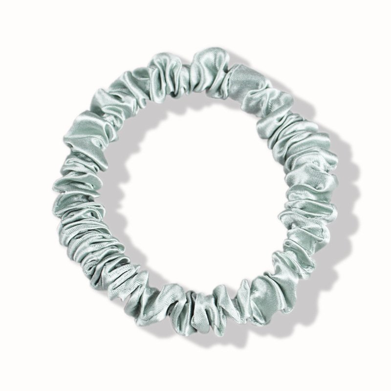 Wholesale 100% Natural Real Hair Ties 1cm Women Silk Scrunchies for Ponytail
