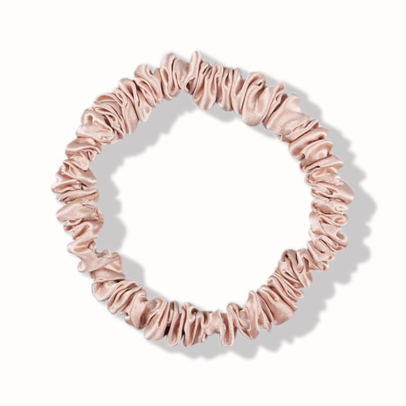 Wholesale 100% Natural Real Hair Ties 1cm Women Silk Scrunchies for Ponytail