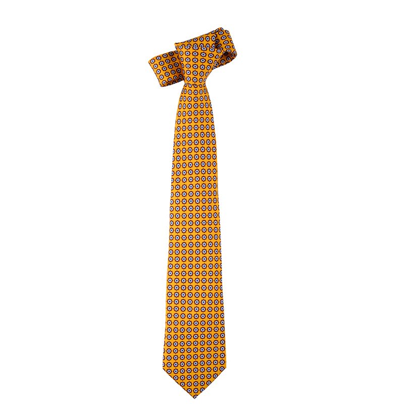 Manufacturer Wholesale Latest Design Men's Print Silk Ties High Quality Circle Pattern Neckties For Men Customized